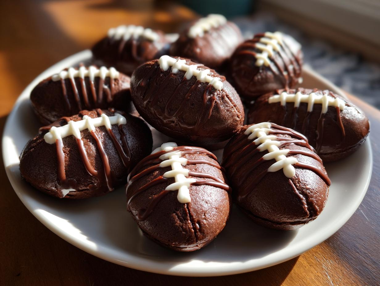 10 Easy Bite Size Brownie Footballs To Make! 5 Bite Size Brownie Footballs - detail 2