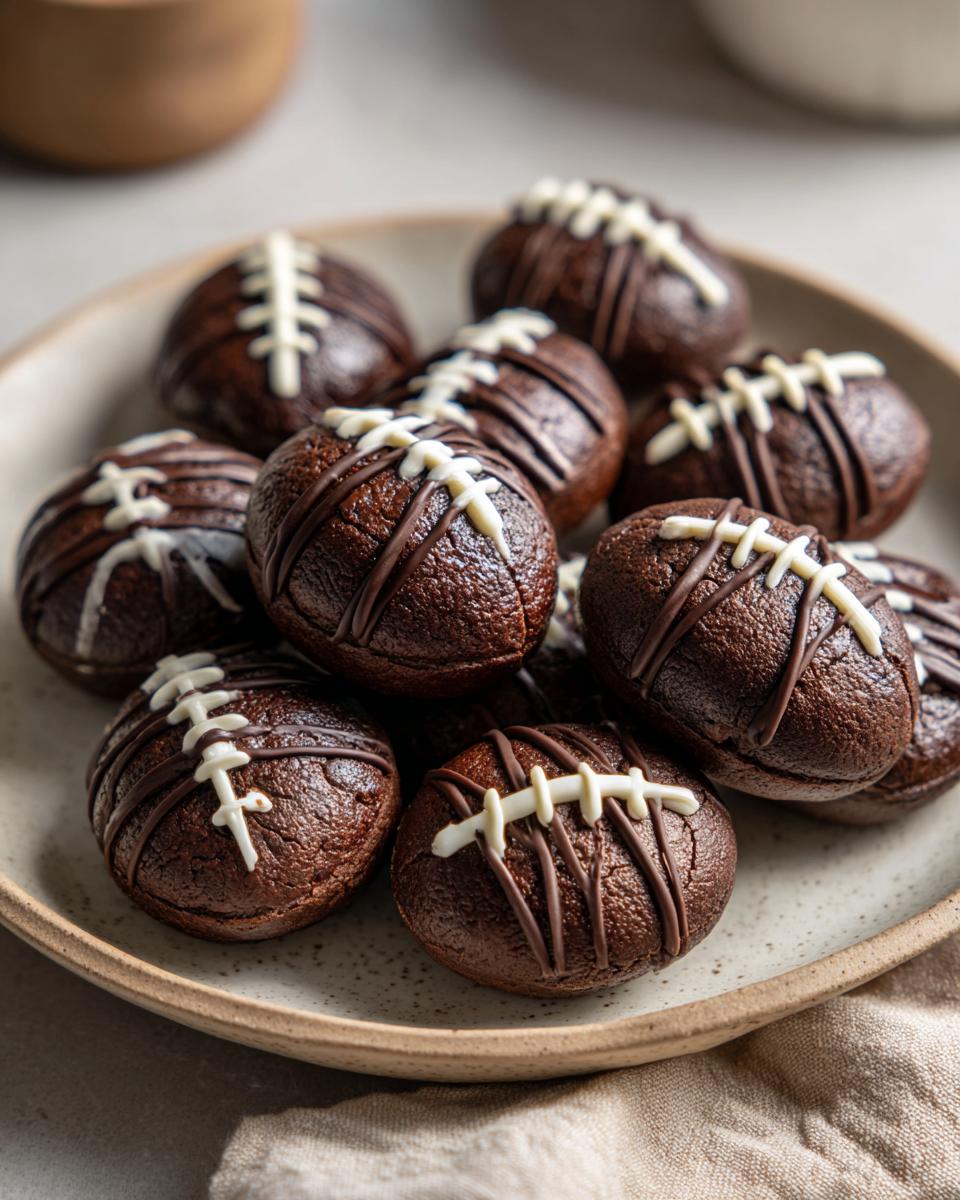 10 Easy Bite Size Brownie Footballs To Make!