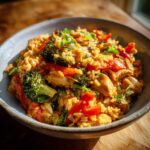 Simple Chicken & Veggie Rice Bowls