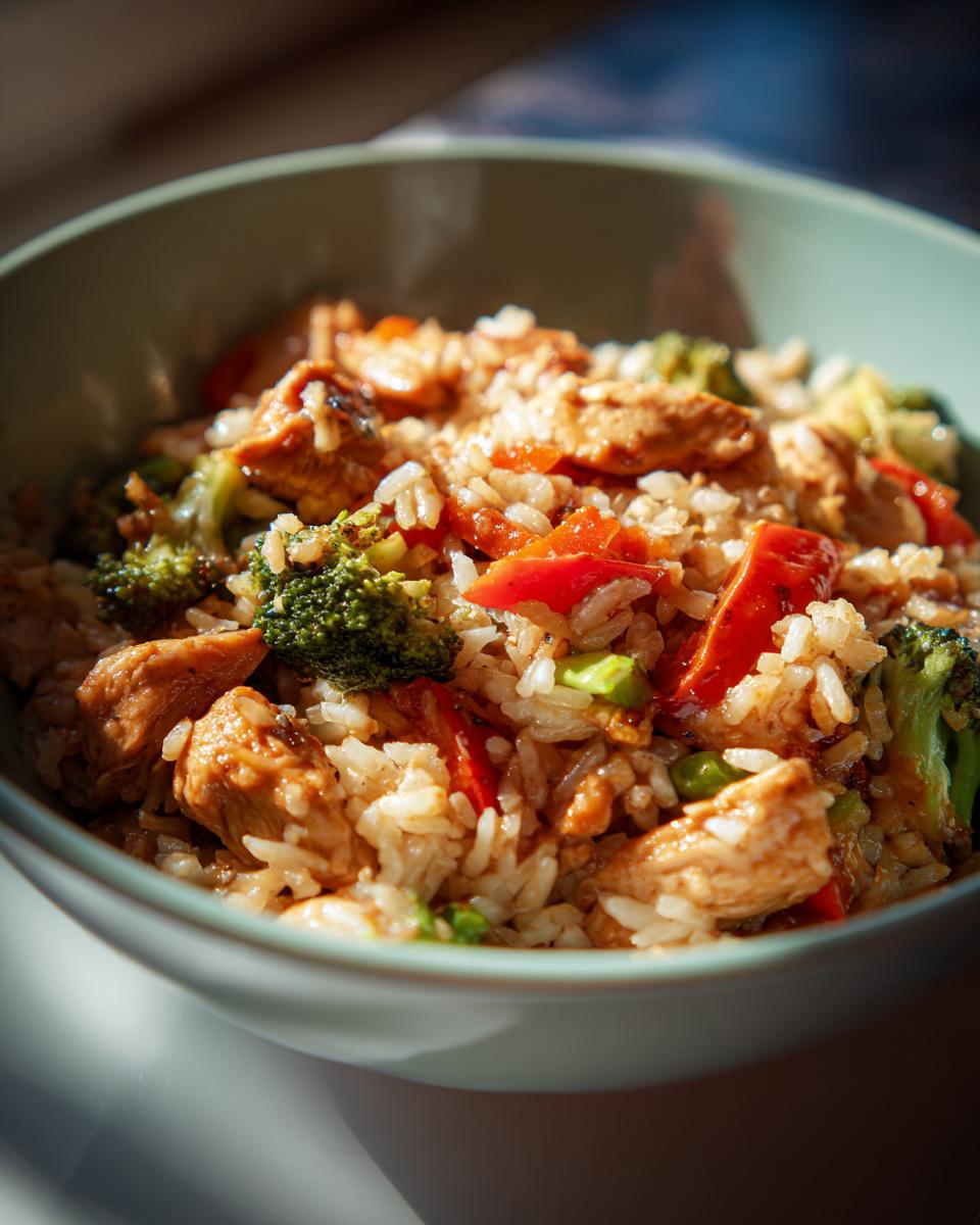 Simple Chicken & Veggie Rice Bowls - detail 2