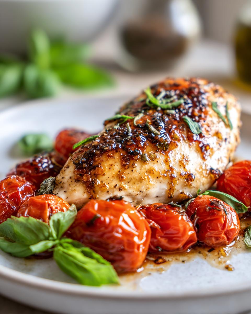 Baked Balsamic Chicken Recipe: 1 Pan, 10 Minutes! 4 Baked Balsamic Chicken Recipe - detail 1