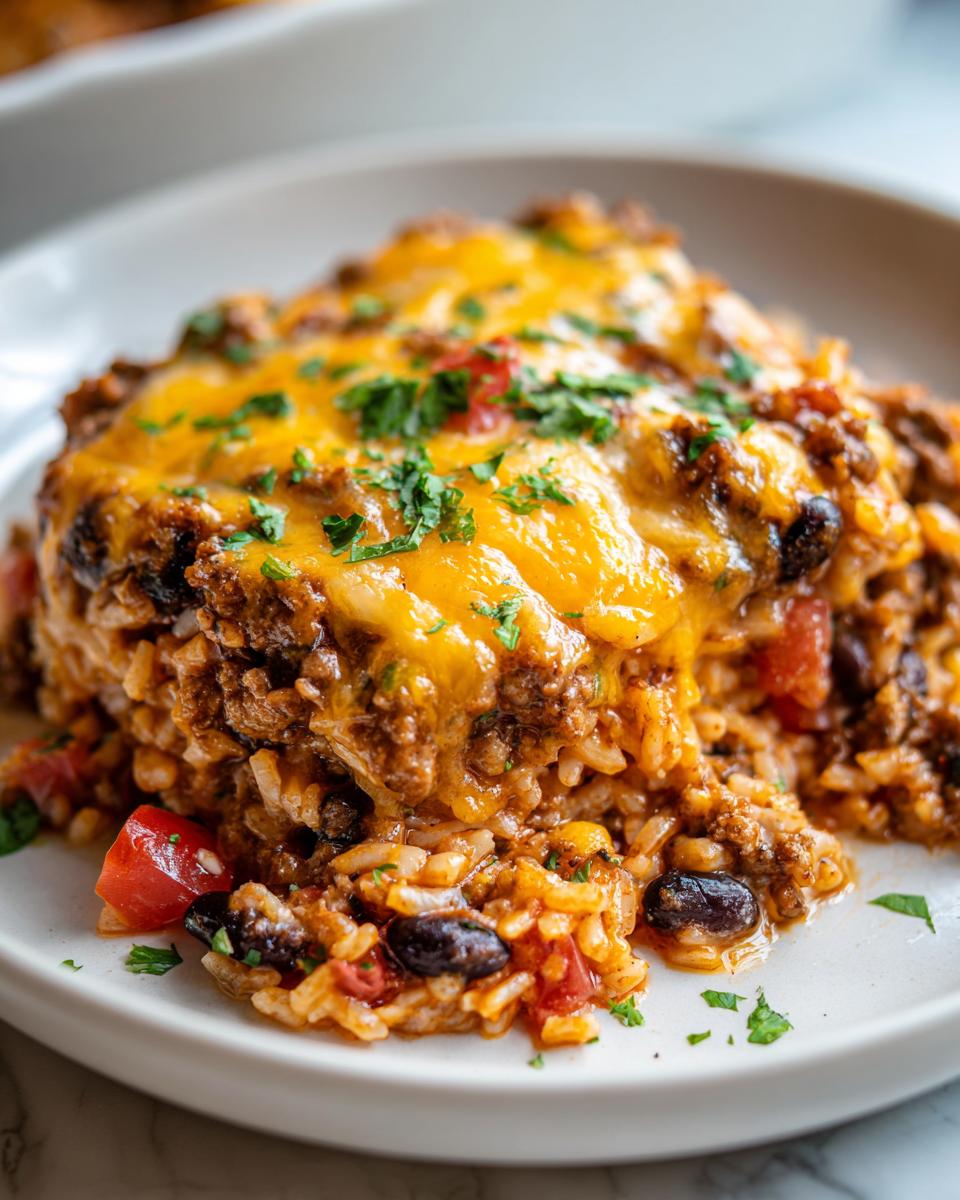 1 Cheesy Taco Rice Casserole: 1 Dinner Dish 5 Cheesy Taco Rice Casserole Making Weeknight Taco Tuesday Meals Better - detail 2