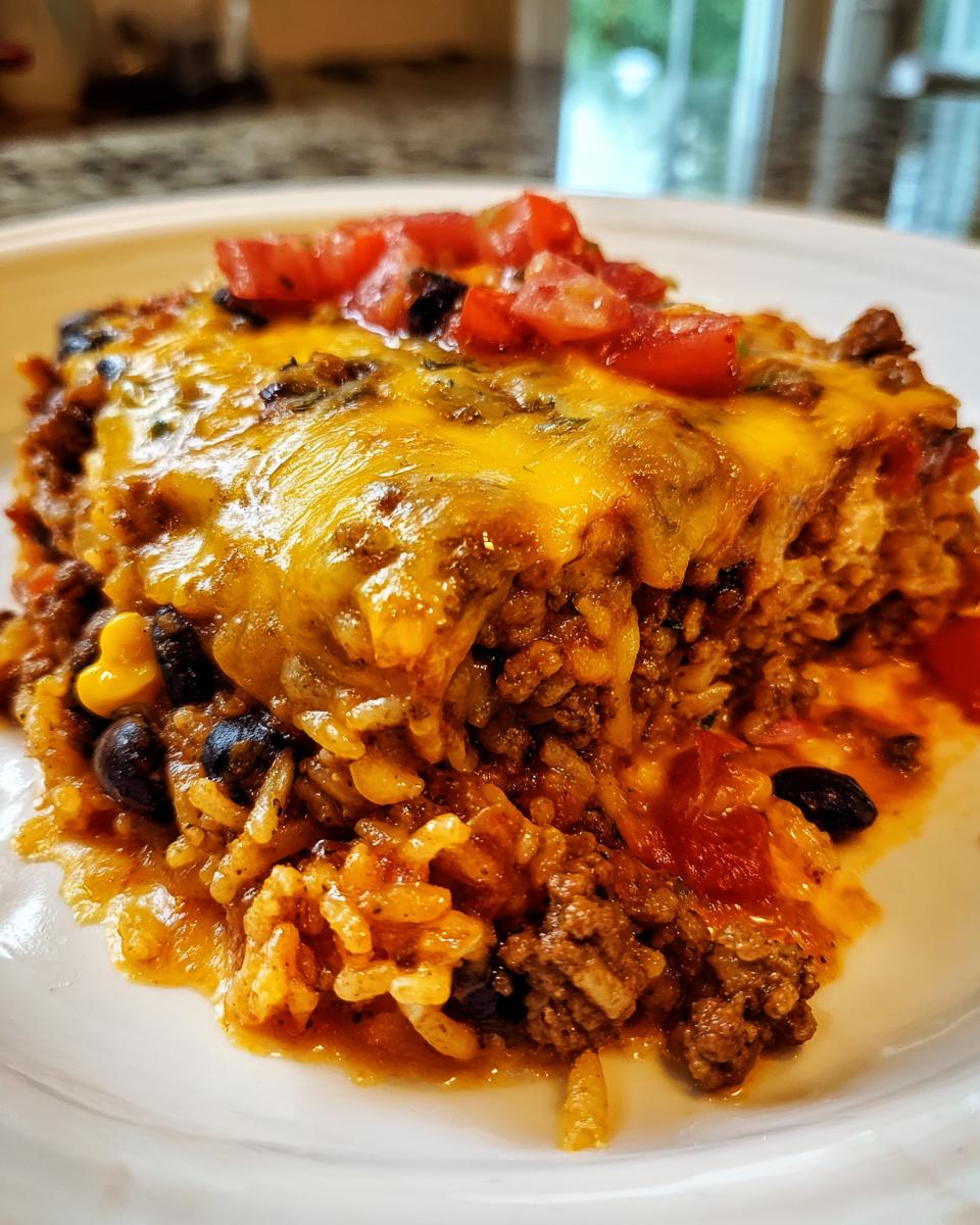 1 Cheesy Taco Rice Casserole: 1 Dinner Dish