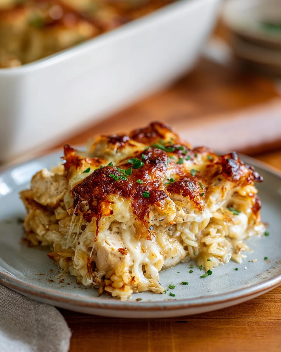 Unbelievable! 1 French Onion Chicken Orzo Casserole Recipe 5 French Onion Chicken Orzo Casserole recipe - detail 2