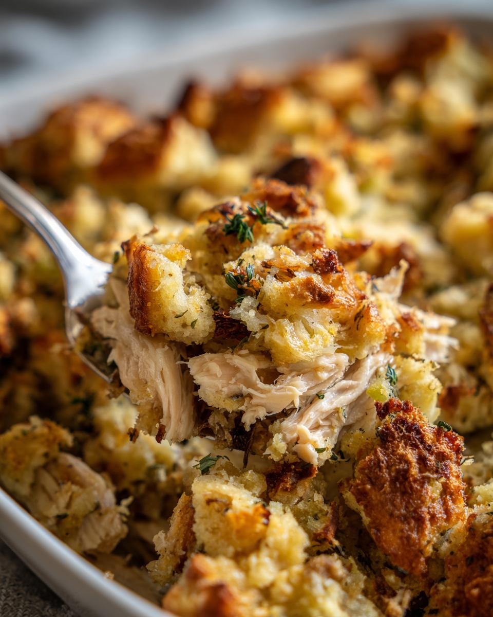 Rotisserie Chicken Stuffing Casserole: 1 Recipe to Love 4 Rotisserie Chicken Stuffing Casserole - detail 1