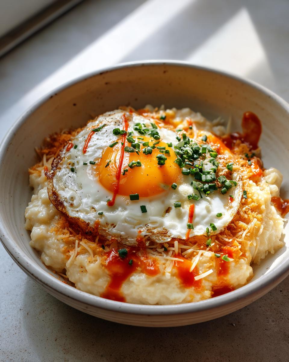 Savory Oatmeal with Eggs & Cheese: 1 Simple Start 4 Savory Oatmeal with Eggs & Cheese (No Sweet) - detail 1