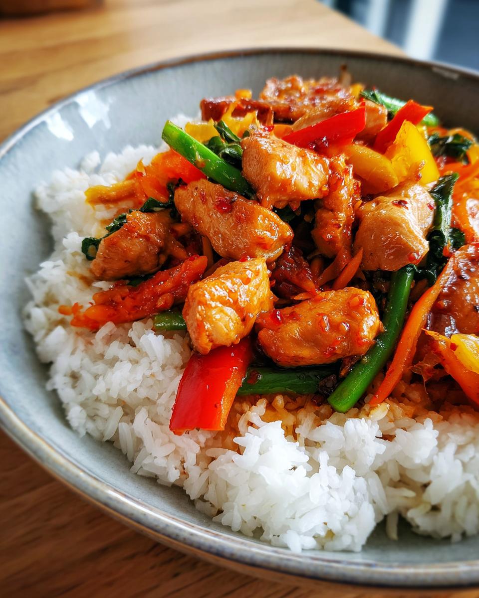 40-Min: *Sweet Chili Chicken Bowl* Recipe: A Delight! 4 Sweet Chili Chicken Bowl | Flavor-packed Easy Dinner Recipe - Etsy - detail 1