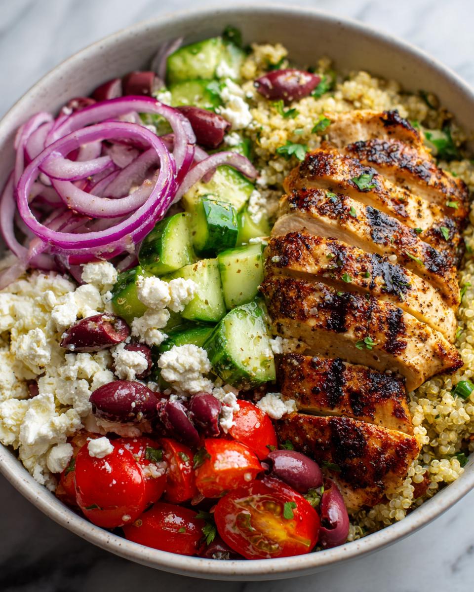 The BEST Healthy Greek Chicken Bowl - detail 1