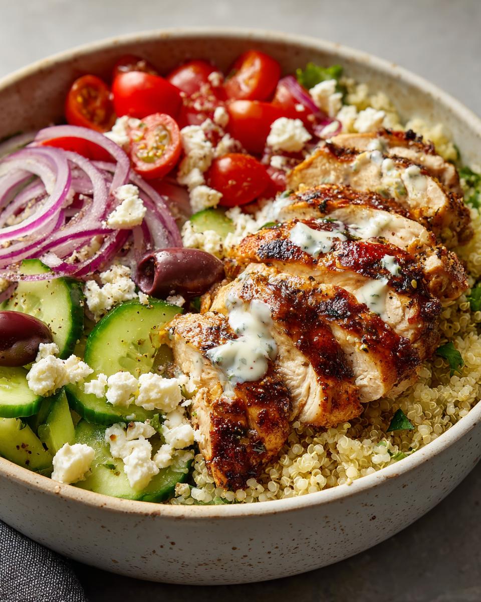 The BEST Healthy Greek Chicken Bowl - detail 2