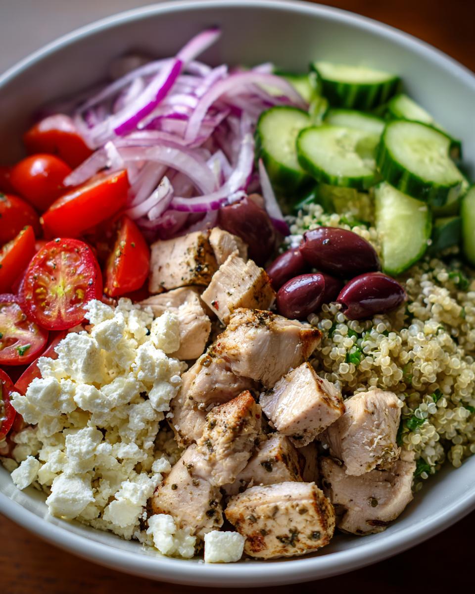 The BEST, Quick 30-Min. Healthy Greek Chicken Bowl Recipe 4 The BEST Healthy Greek Chicken Bowl recipe - detail 1